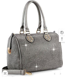 Rhinestone Locked Satchel