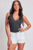 WannaBettaButt Mid-Rise Cuffed Denim Shorts with Flap Back Pockets