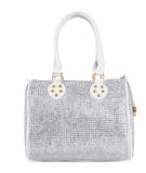 Rhinestone Locked Satchel