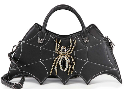 Ornate Spider Bat Wing Handbag
