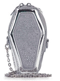 Petite Rhinestone Coffin Patent Shoulder Bag