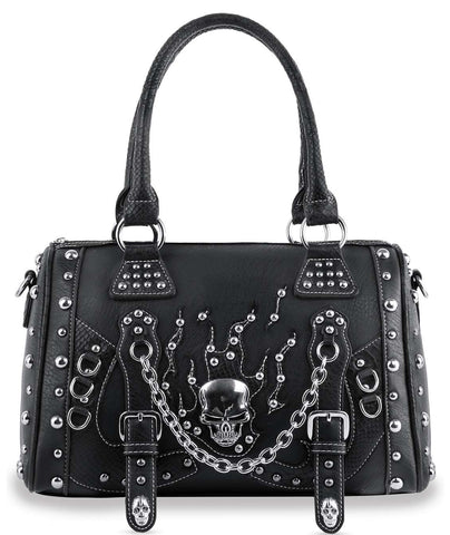 3D Chained Skull Flames Satchel