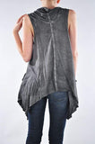 Fleur De Lis Smock Burnout Sleeveless Top