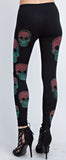 Embellished Ombré Skull Leggings