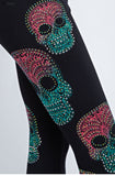 Embellished Ombré Skull Leggings