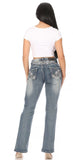 Riding Free Motorcycle Rhinestone Jeans