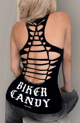 Biker Candy Slash Racerback Tank