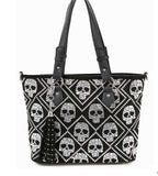 Bling Skull Tote with Fringe Tassel