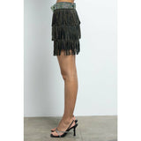 Sparkle and Swing Tassel Rhinestone Mini Skort