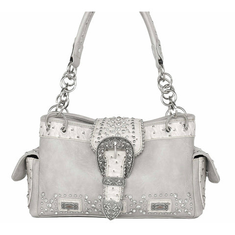 Montast West Buckle Collection Carry Handbag