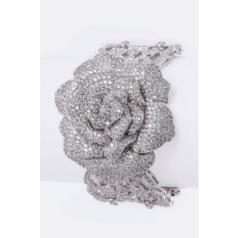 Flower CZ Bridal Bracelet