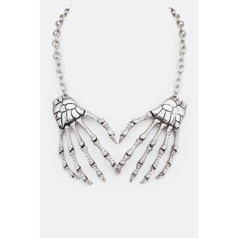 Iconic Skeleton Hands Necklace