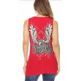 Cross Ladder Open Front Biker Top