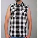 Skull & Lightning  Flannel Sleeveless Vest