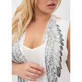 Vocal Wings and Lace Vest Cardigan