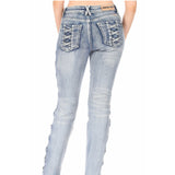 Cross Me I Dare You Platinum Jeans de felpa 6-13-22