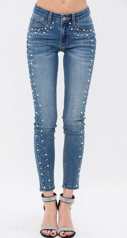 Vocal Pearl & Stone Skinny Jeans