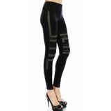 Leggings con tachuelas y malla Peekaboo Vocal