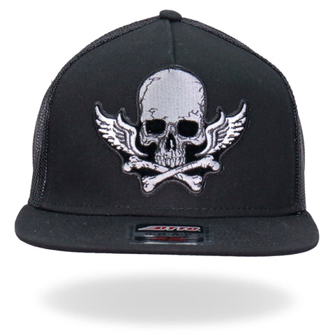 Skull Bones & Wings Snap Back Hat
