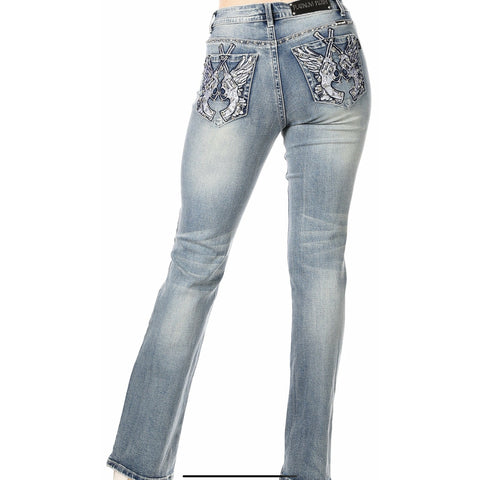 Duel Challenge Rhinestone Embellished Jeans