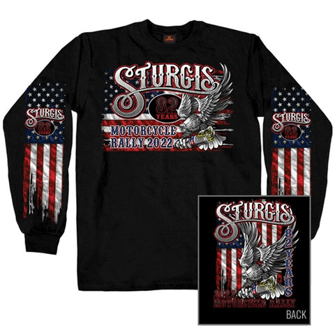 Sturgis 2022 Motorcycle Rally Freedom Ride Camiseta con mangas