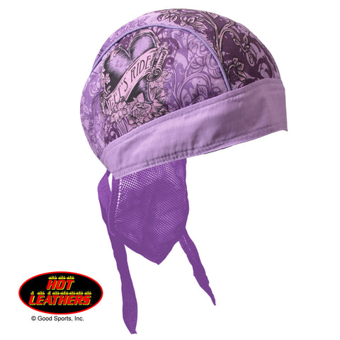 Purple Hearts Biker Headwrap