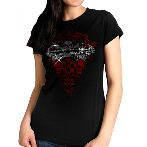 Camiseta o camiseta sin mangas Skeleton Bling Hands 