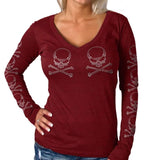 Sparkle Skull & Crossbones LS Top