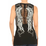 Braided V Neck Angel Wing Top