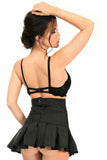 Pinstripe Lace-Up Mini Skirt - Daisy Corsets