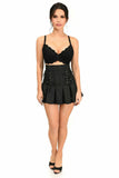 Pinstripe Lace-Up Mini Skirt - Daisy Corsets