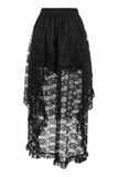 Black Lace Hi Low Skirt - Daisy Corsets