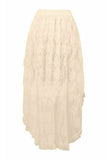 Ivory Lace Hi Low Skirt