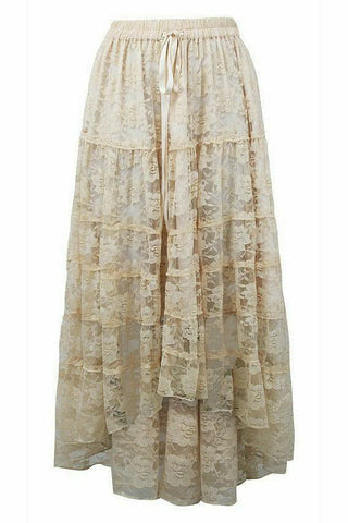 Ivory Lace Skirt - Daisy Corsets