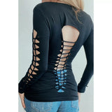 Freedom Eagle Biker Slashed Sleeve Top