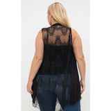 Vocal Wings and Lace Vest Cardigan