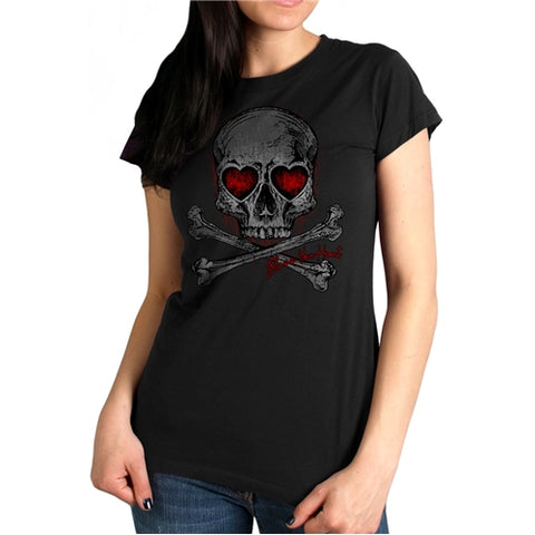 Heart Eyes Skull T Shirt