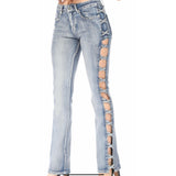 Cross Me I Dare You Platinum Jeans de felpa 6-13-22