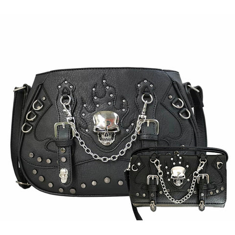 3D Chained Skull CC Handbag Set Special