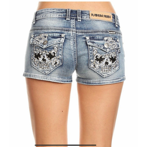Route 66 Flag Embellished Jean Shorts – Pixies Lounge Online