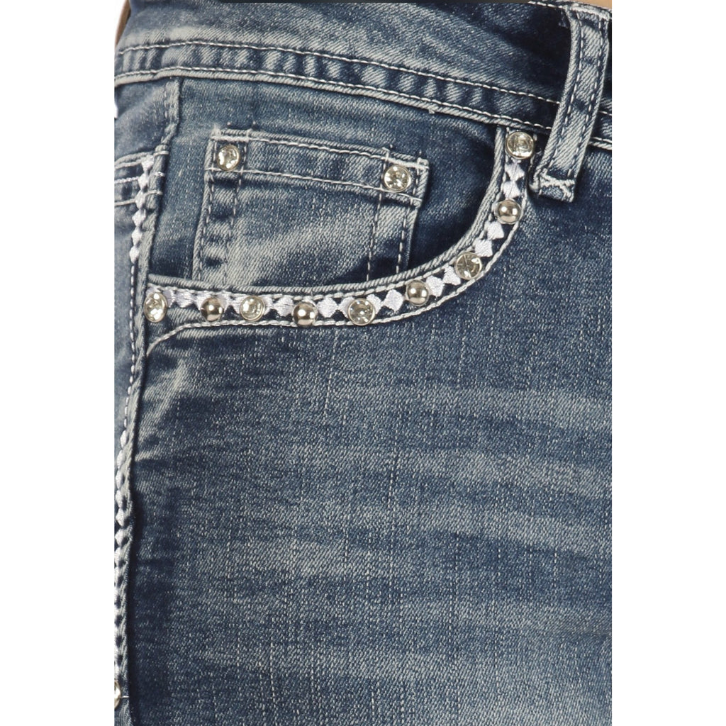 Wing Stitched Rhinestone Jeans – Pixies Lounge Online