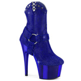 Pleaser Platform Rhinestone Cowgirl Ankle Boot