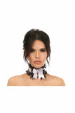 Kitten Collection White/Black Lace Choker - Daisy Corsets