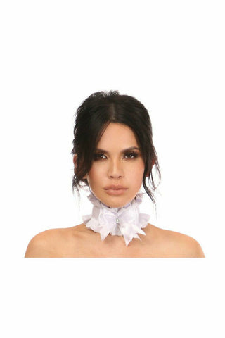 Kitten Collection White/White Lace Choker - Daisy Corsets