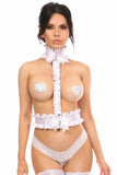 Kitten Collection White/White Lace Single Strap Body Harness