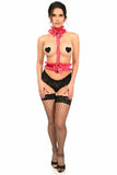 Kitten Collection Fuchsia/Fuchsia Lace Single Strap Body Harness - Daisy Corsets