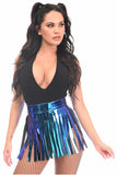 Blue/Teal Holo Fringe Skirt