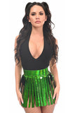 Green Holo Fringe Skirt