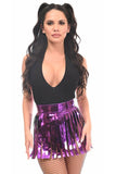 Purple Metallic Fringe Skirt