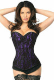 Lavish Purple Lace Front Zipper Corset - Daisy Corsets